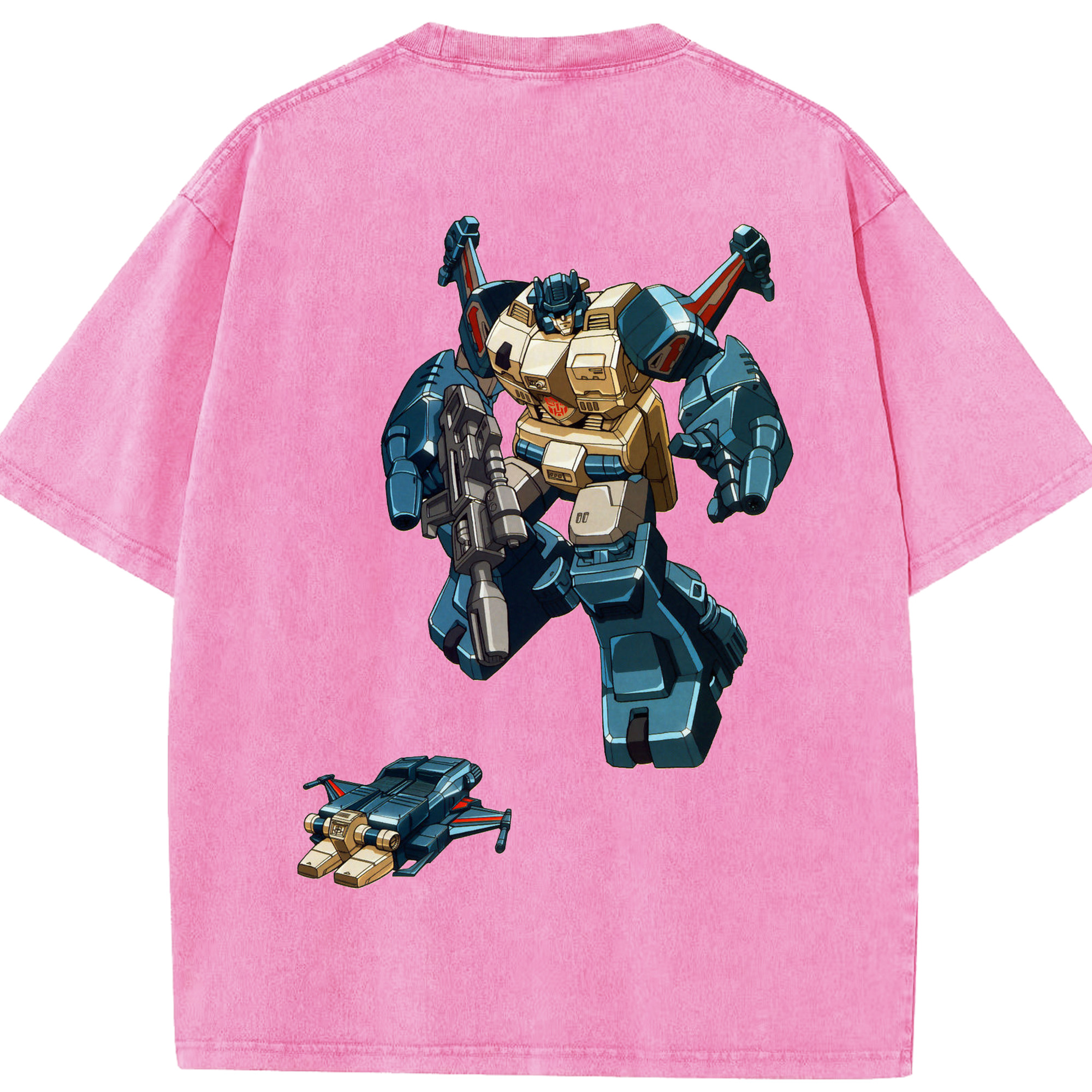 （画像用）  綿100% ヴィンテージ風 半袖Tシャツ（背面プリント）